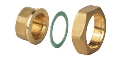 Kopplingssats G15 mässing för 2-vägsventil, ALG152B, Siemens AB