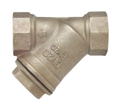 Smutsfilter DN 40 G40 invändig gänga i mässing, max 90°C, PN20
