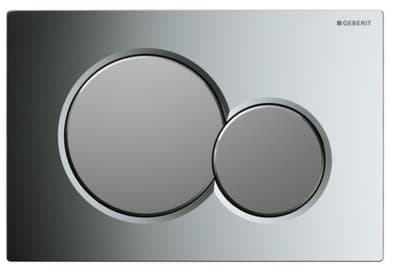Geberit Sigma01 dubbelspolplatta för WC, matt krom, rund design