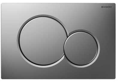 Geberit Sigma01 spolplatta för dubbelspolning, matt krom, Round 245x164mm