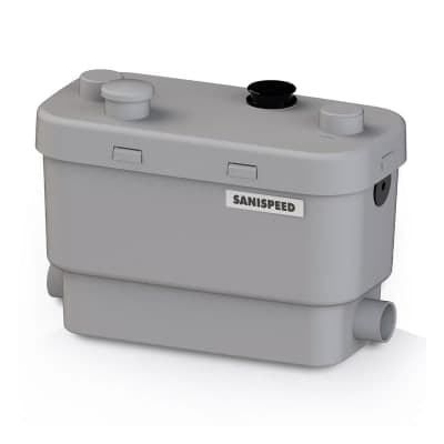 SANIFLO SANISPEED + BDT-pump för gråvatten, tyst drift, 400W, max 7m lyfthöjd