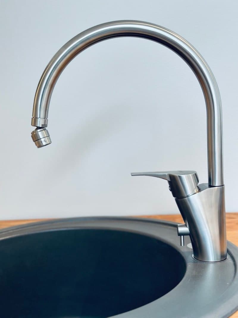 NGL R838 Köksblandare 35mm Rostfritt - Diskmaskinsavstängning