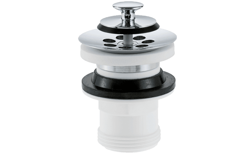 Kombinerad Silpluggventil med Bräddavlopp - FM Mattsson, G32, Vit Plast & Mässing