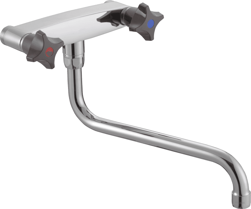 FM Mattsson Köksblandare 2-grepps med svängpip, krom, M26x1,5, c/c160mm