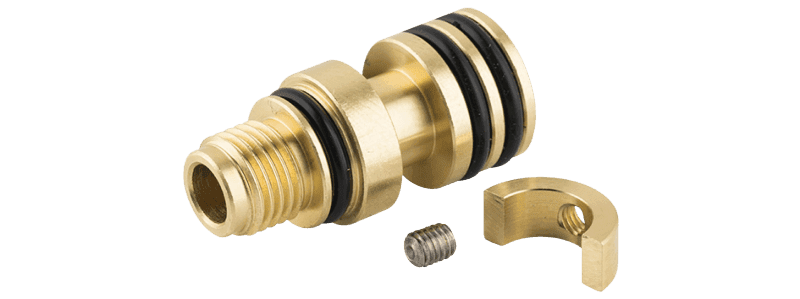 Pipnippel komplett för fast pip, krom, till FM Mattsson 9000E-serien