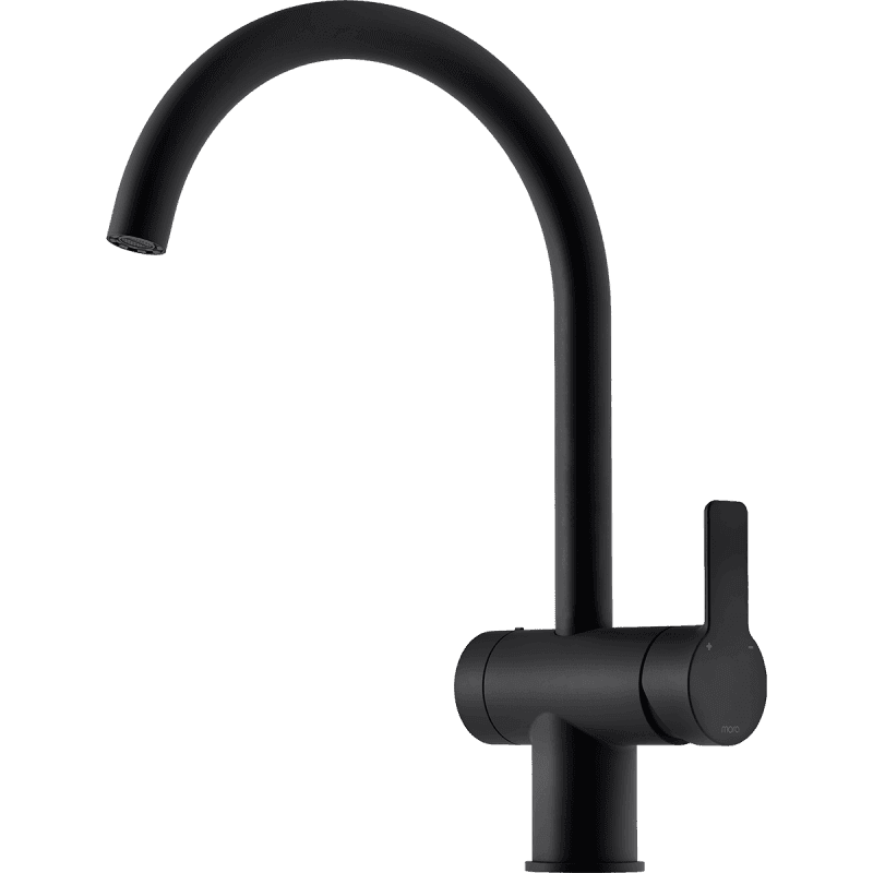 FM Mattsson LYNX 1-grepps köksblandare svart, blyfri med diskmaskinsavstängning