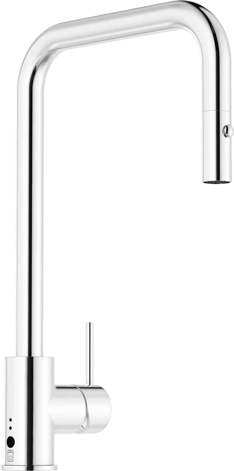 MORA INXX II Pullout Köksblandare med elektronisk diskmaskinsavstängning, krom