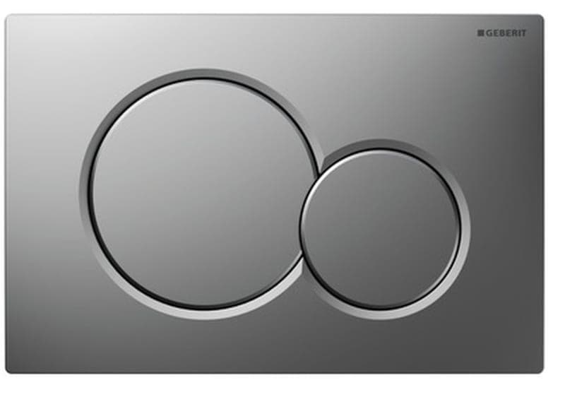 Geberit Sigma01 spolplatta för dubbelspolning, matt krom, Round 245x164mm