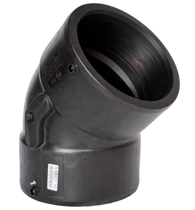 Elofit ECEM Elsvetsböj d90mm 45° för PE-rör SDR 7.4 - 17.6