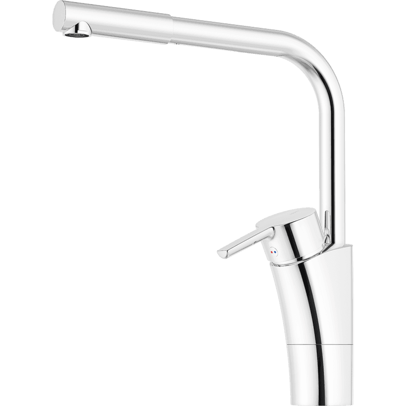 FM Mattsson MMIX II köksblandare, ettgrepps, blyfri, krom, L-pip