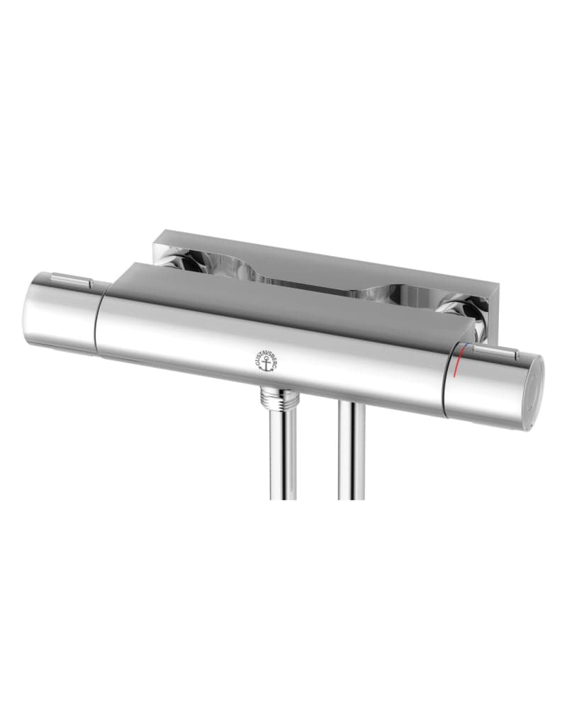 Duschblandare Nya Nautic termostat c/c160mm med skållningsskydd och kromytan