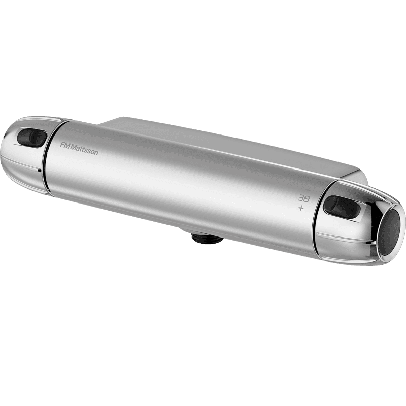 FM Mattsson 9000E Duschblandare Termostat Krom med Säkerhetsspärr och Eco-stopp