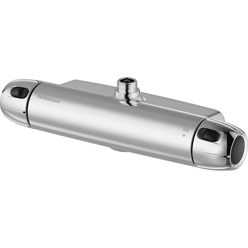 FM Mattsson 9000E Termostat Duschblandare med Utlopp Upp, Krom
