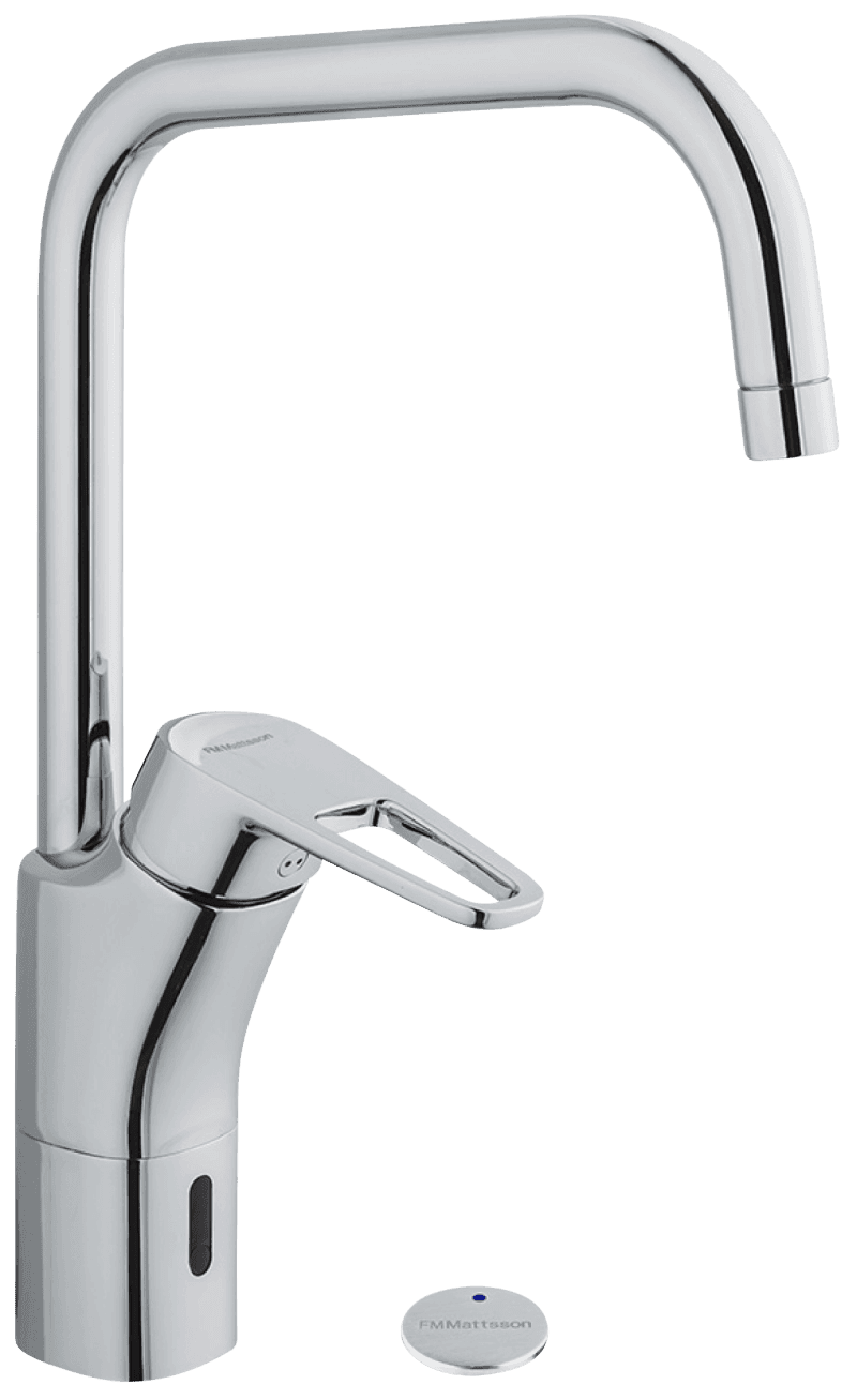 FM Mattsson Siljan Duo Sensorstyrd Köksblandare, Krom, Elektronisk | med diskmaskinsavstängning