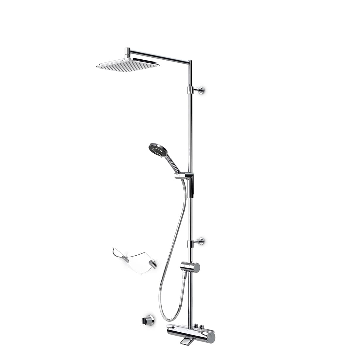 Oras Optima Rain 7153 Takduschset Ovanpåliggande rör 40cc Krom - Duschsystem - RSK 8343769