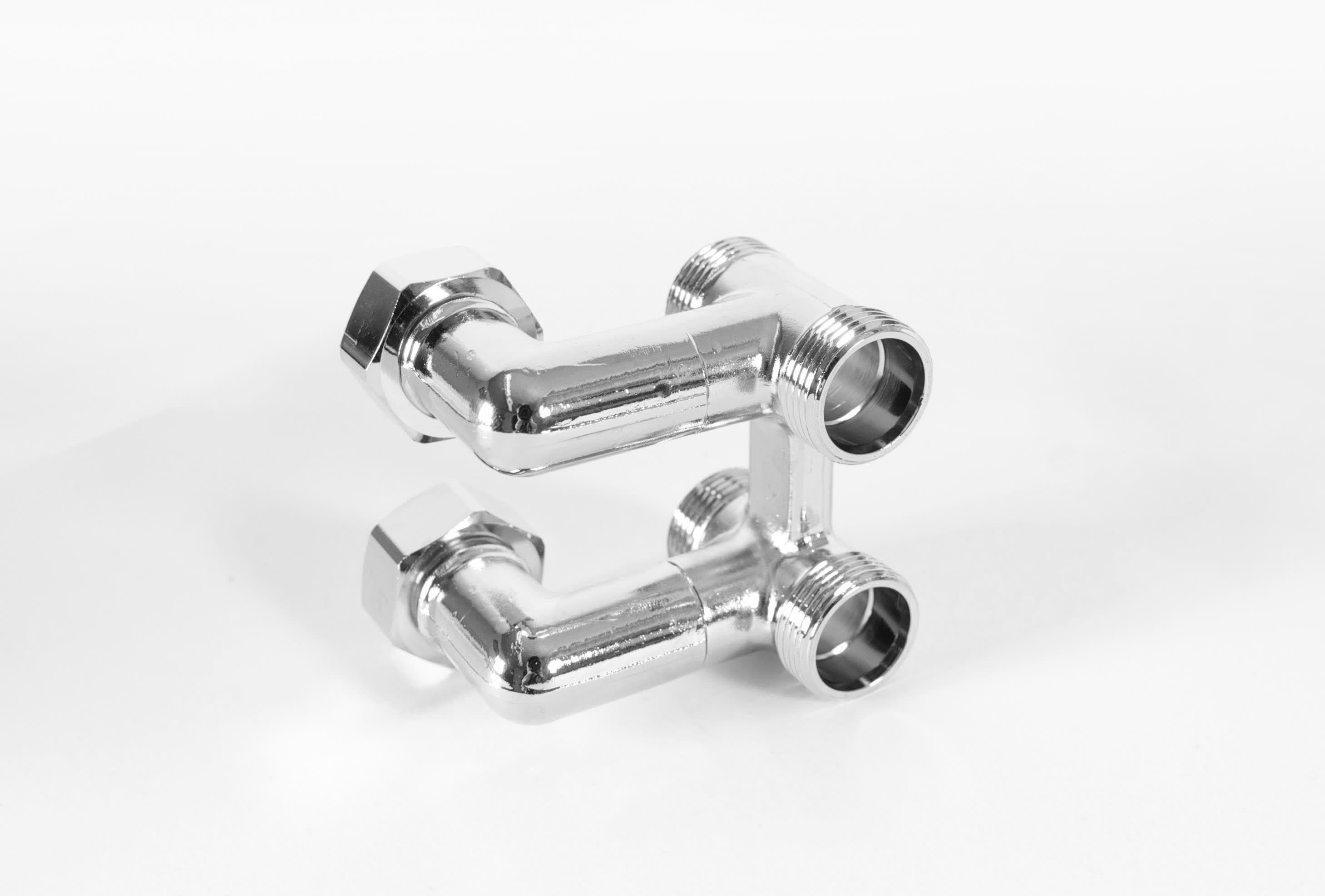 Thermopanel Radiatorfördelare Rak4 Mässing M22x1 Förnicklad - RSK 6606546