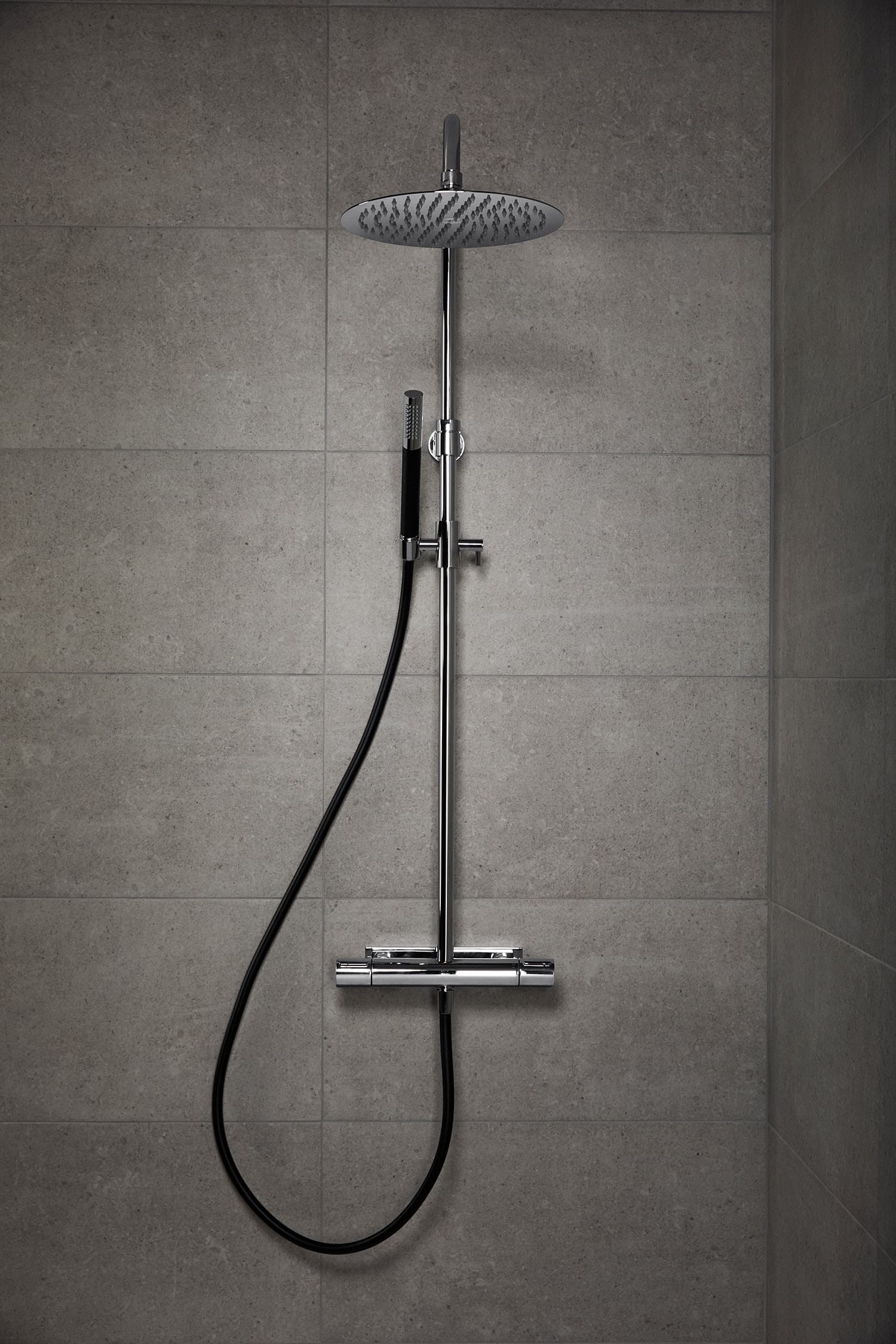 INR MIST Takdusch Höjdjusterbar Krom/Svart - RSK 8282902