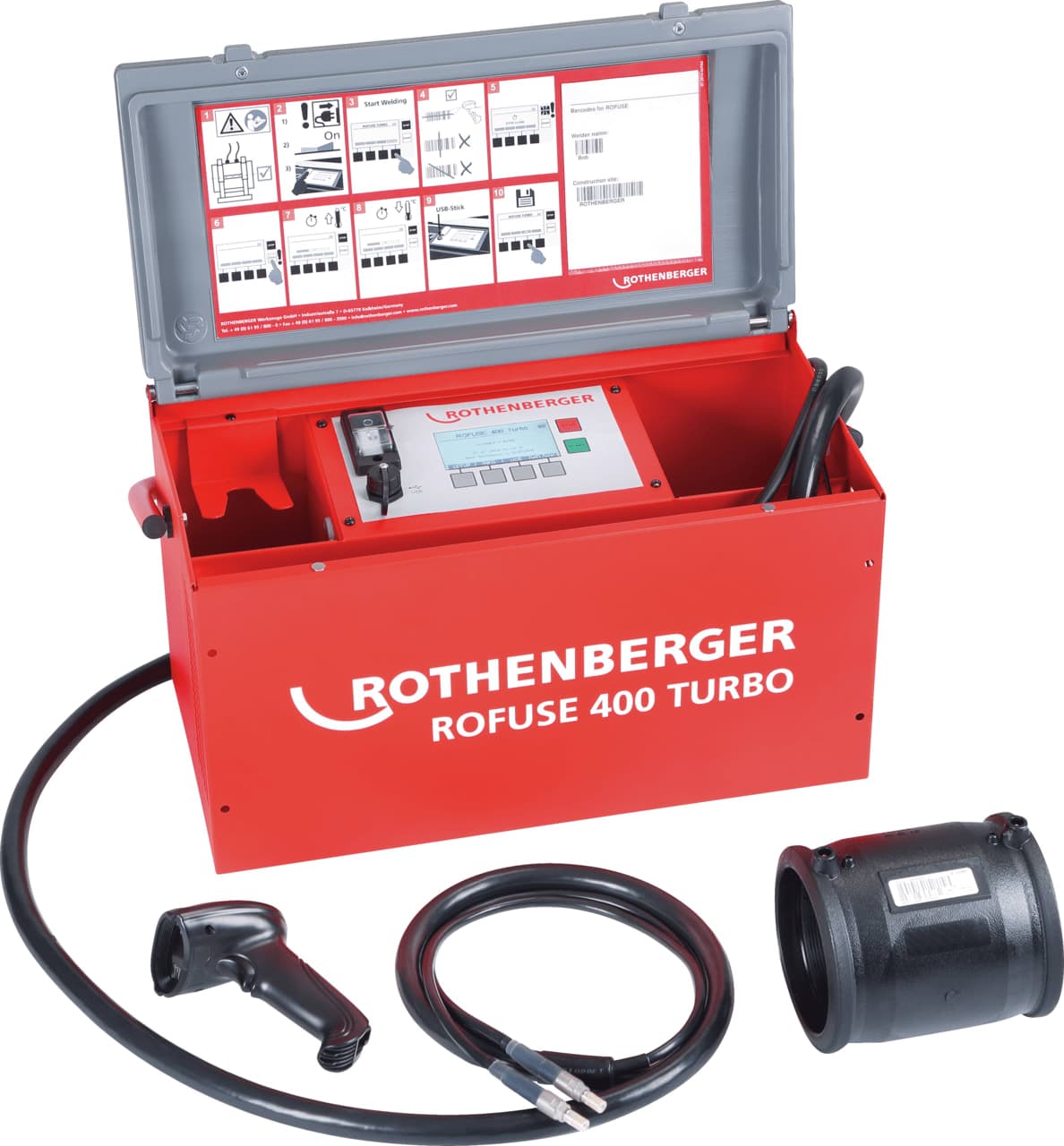ROTHENBERGER ROFUSE 400 Turbo Svetsmaskin - För PE-Rör - 1000000999