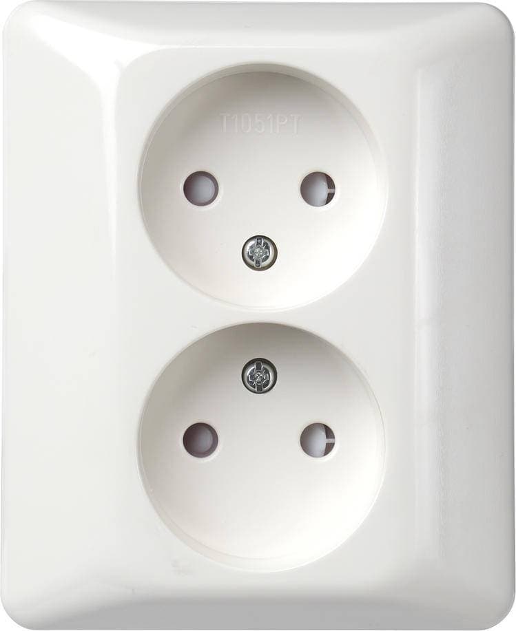 CARAT VÄGGUTTAG INF ELKO 2-V OJORD UK - Jordad | Vägguttag 2-vägs | Art.no. 332428