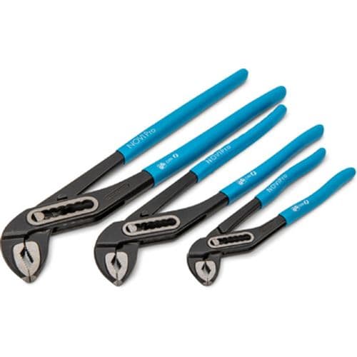 POLYGRIPSET 3 DELAR NOVIPRO - Svartlackerade med PVC-handtag, DIN/ISO-standard